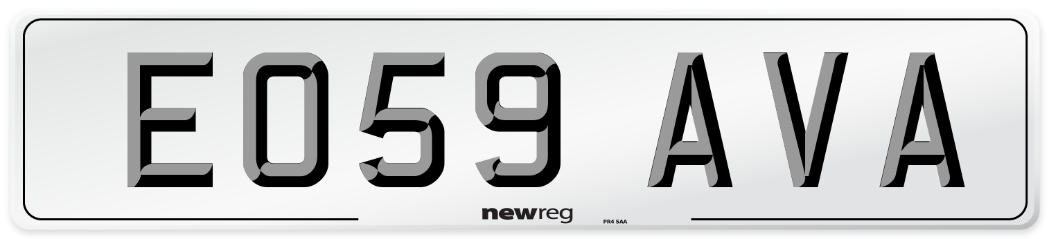 EO59 AVA Number Plate from New Reg